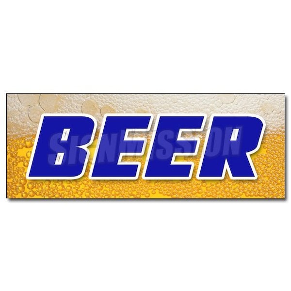 BEER DECAL sticker brew beer beverage keg bar restaurant liquor, D-36 Beer